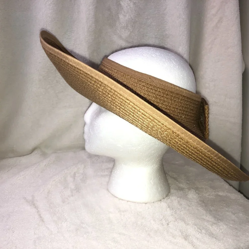 Falls‎ Creek Floppy Straw Hat Beige Tan OSFA